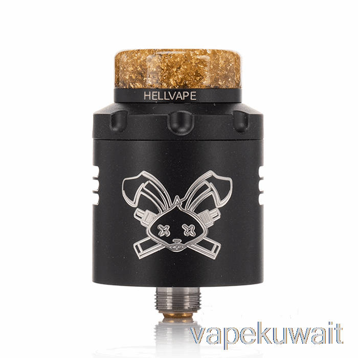 Hellvape Dead Rabbit V3 24mm RDA أسود غير لامع (شعار أبيض) نظام Vape Pod